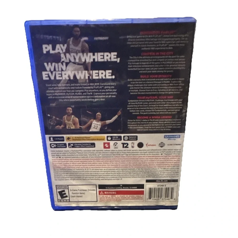 2K NBA 2K25 PlayStation 5 Video Game Multiplayer Ultra HD Online Play Basketball